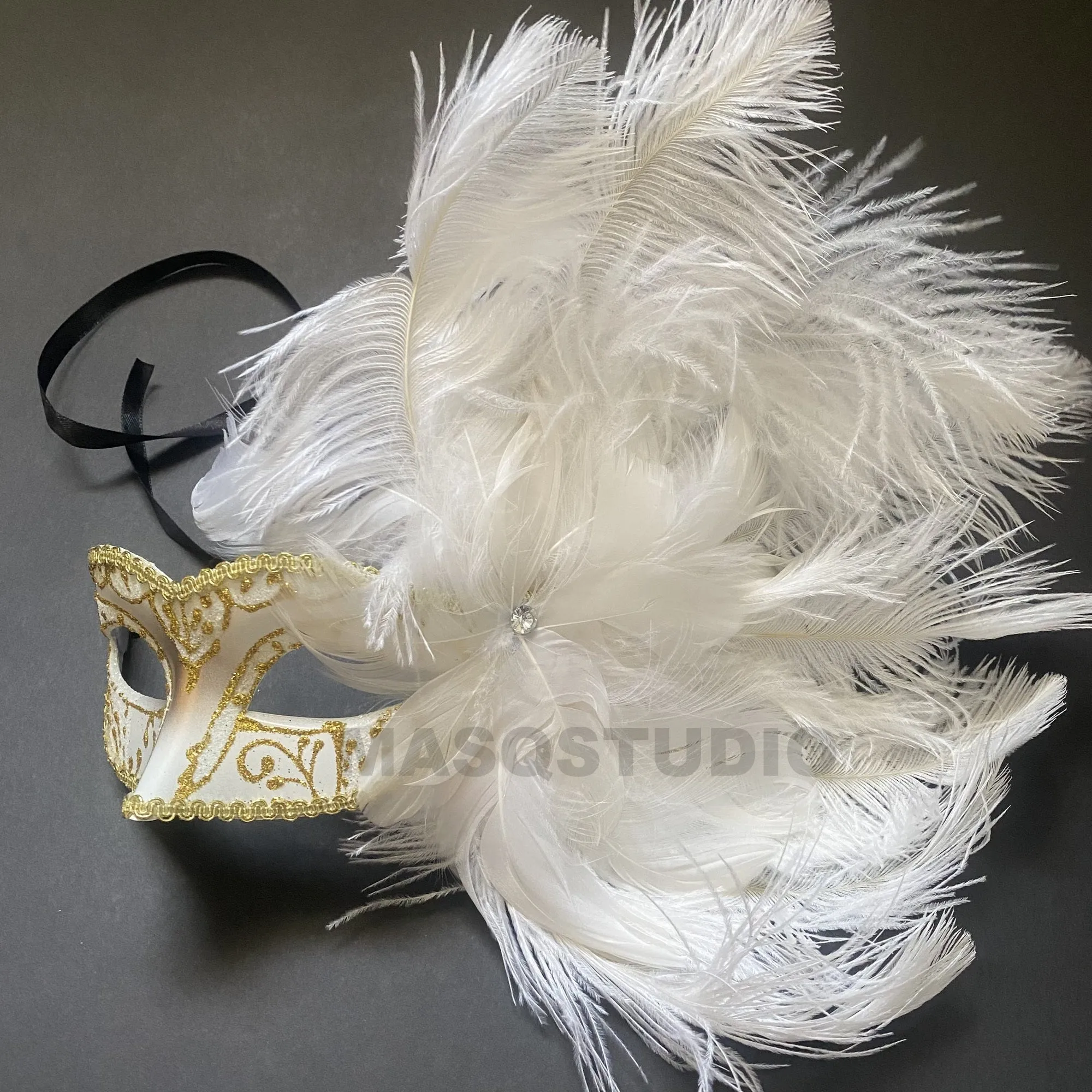 Masquerade Feather Mask Costume Carnival dress up Parade Birthday Dance Prom Eye Wear