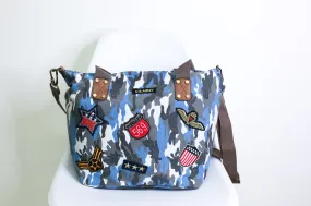 Medium Camo Shoulder Bag - Blue