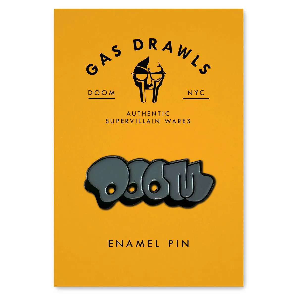 MF DOOM - THROW ENAMEL PIN (BLACK & GRAY)