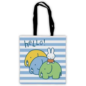 Miffy Elephants Edge to Edge Tote Bag