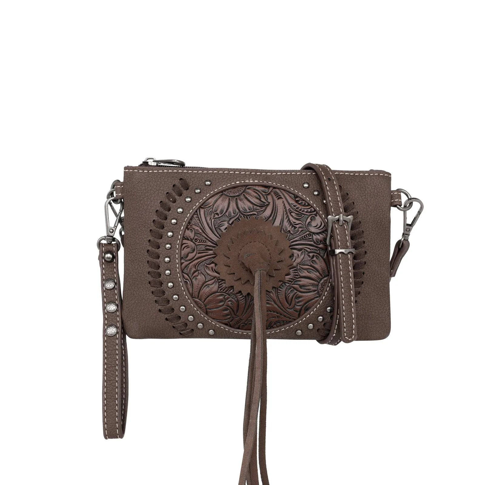 MW1176-181 Montana West  Tooled Collection Clutch/Crossbody