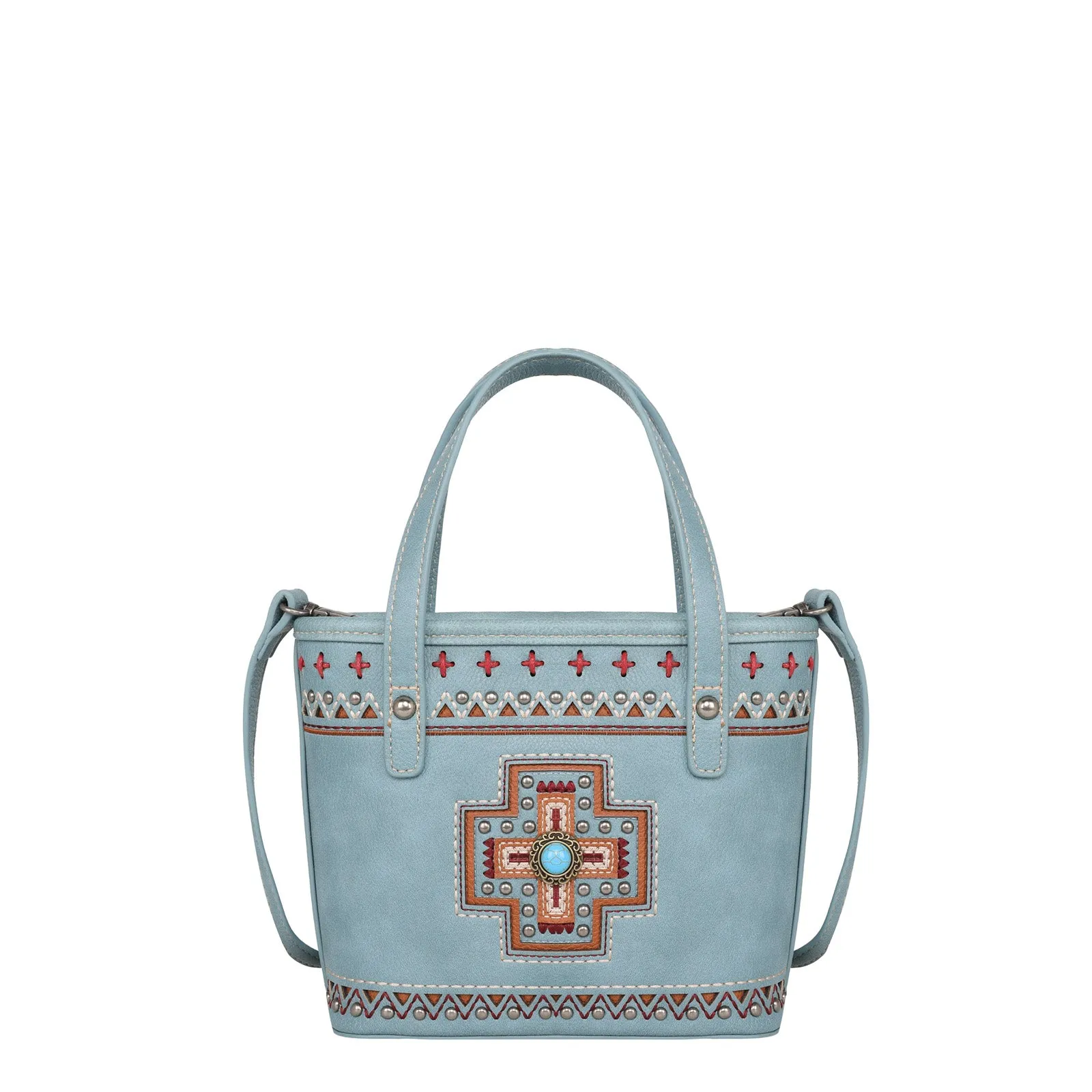 MW1199-923 Montana West Concho Collection Small Tote/Crossbody