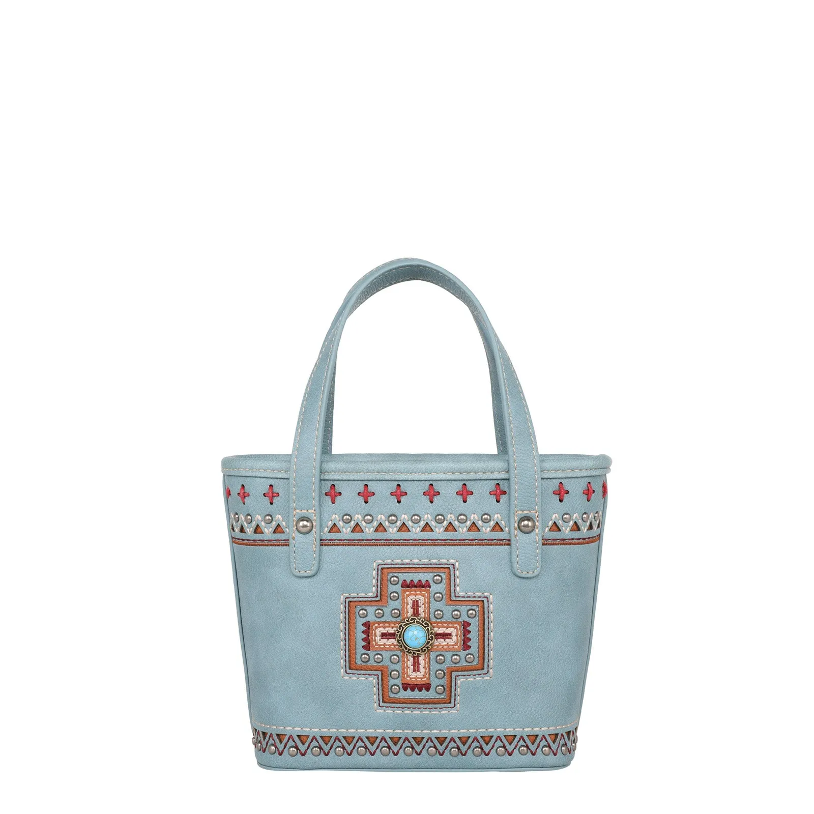 MW1199-923 Montana West Concho Collection Small Tote/Crossbody