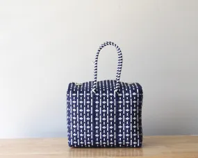 Navy Blue & White Handbag by MexiMexi