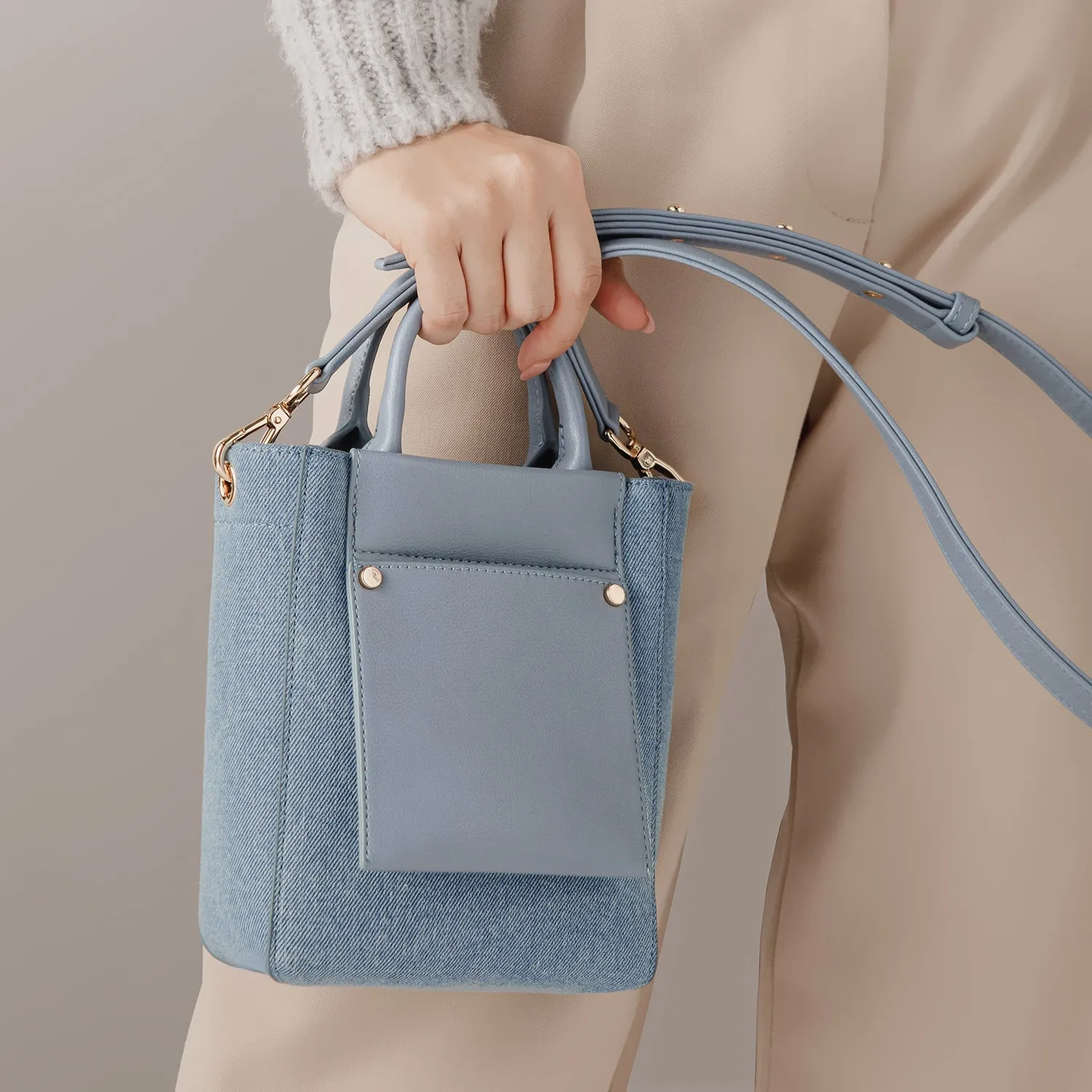 Nicola Mini Tote Denim - Blue