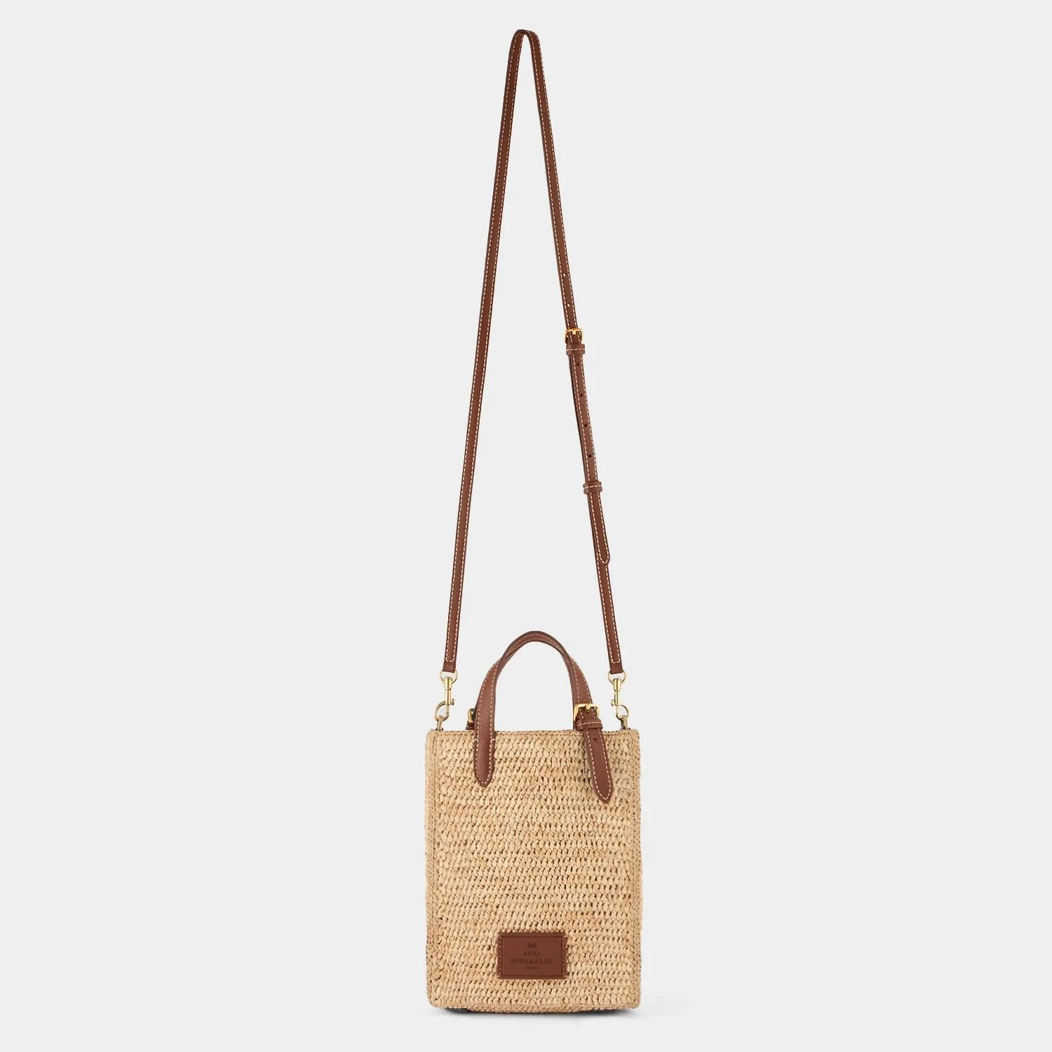 N/S Raffia Eyes Mini Cross-body Tote