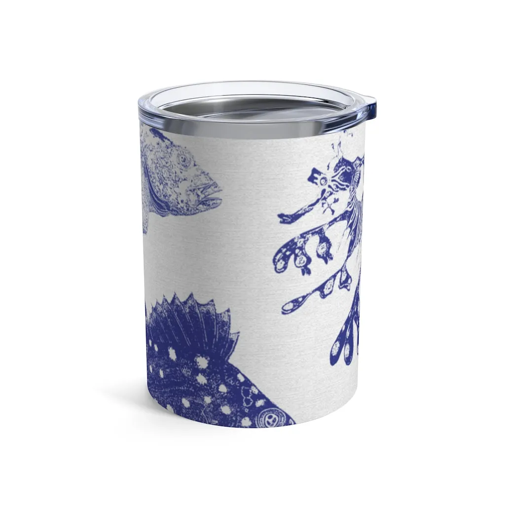 Ocean Stamps, 10 oz Steel Tumbler