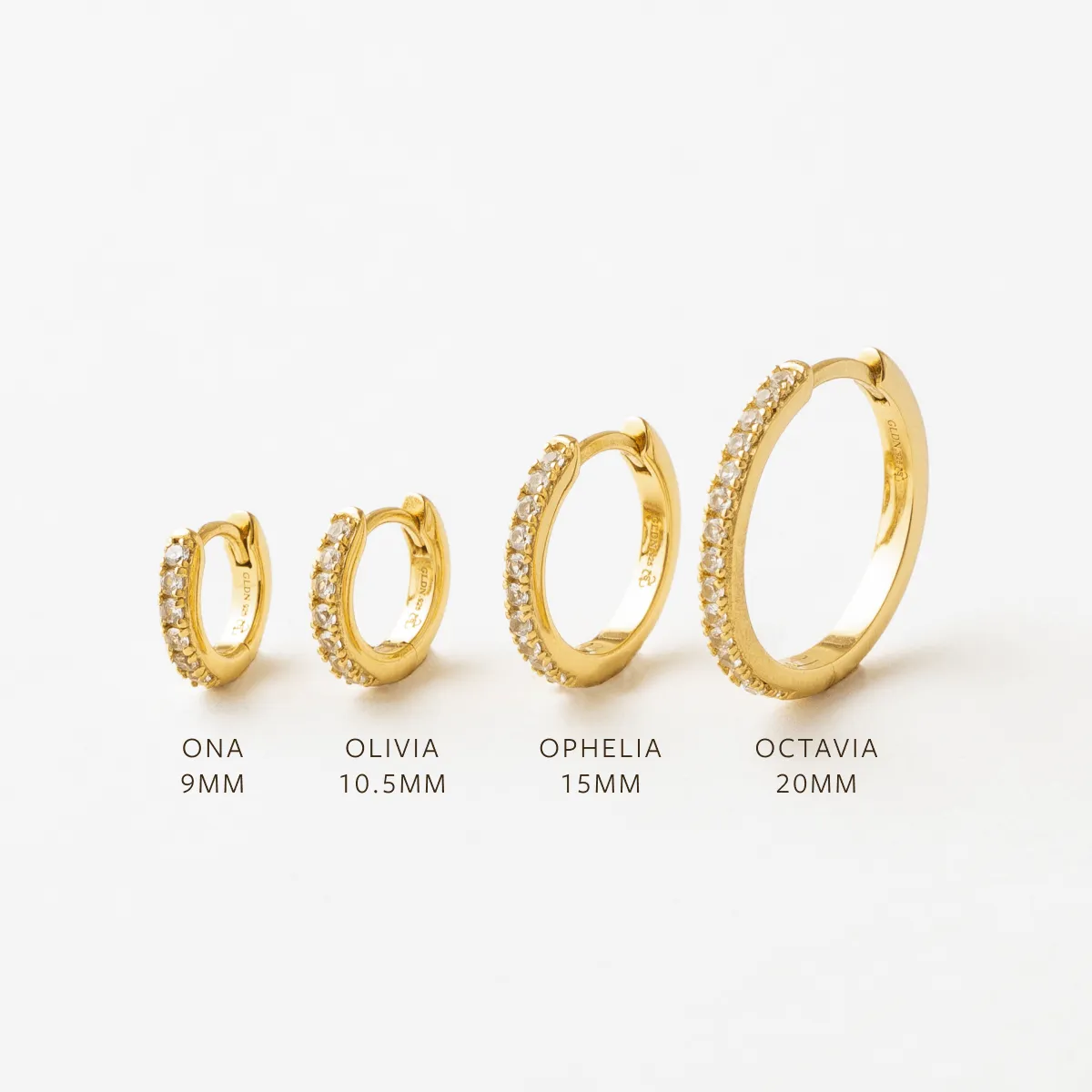 Olivia White Sapphire Huggie Hoops