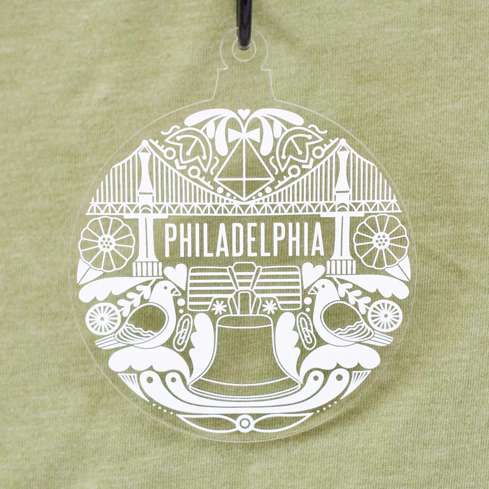 Philadelphia Christmas ornament, Philly icons holiday ornament