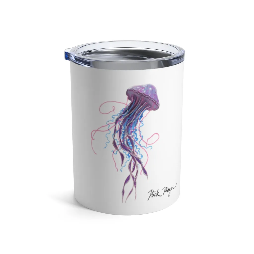 Purple Jellyfish 2, 10 oz Steel Tumbler