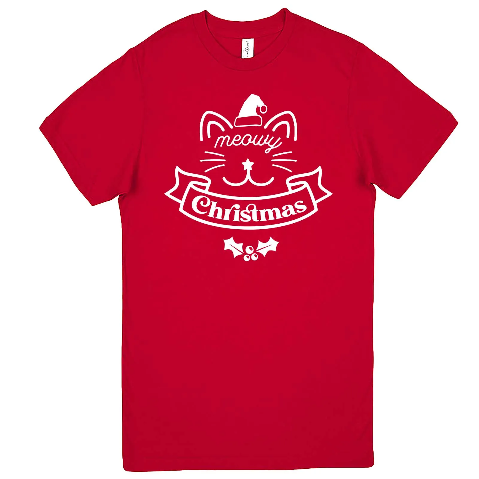 "Adorable Meowy Christmas kitty" men's t-shirt