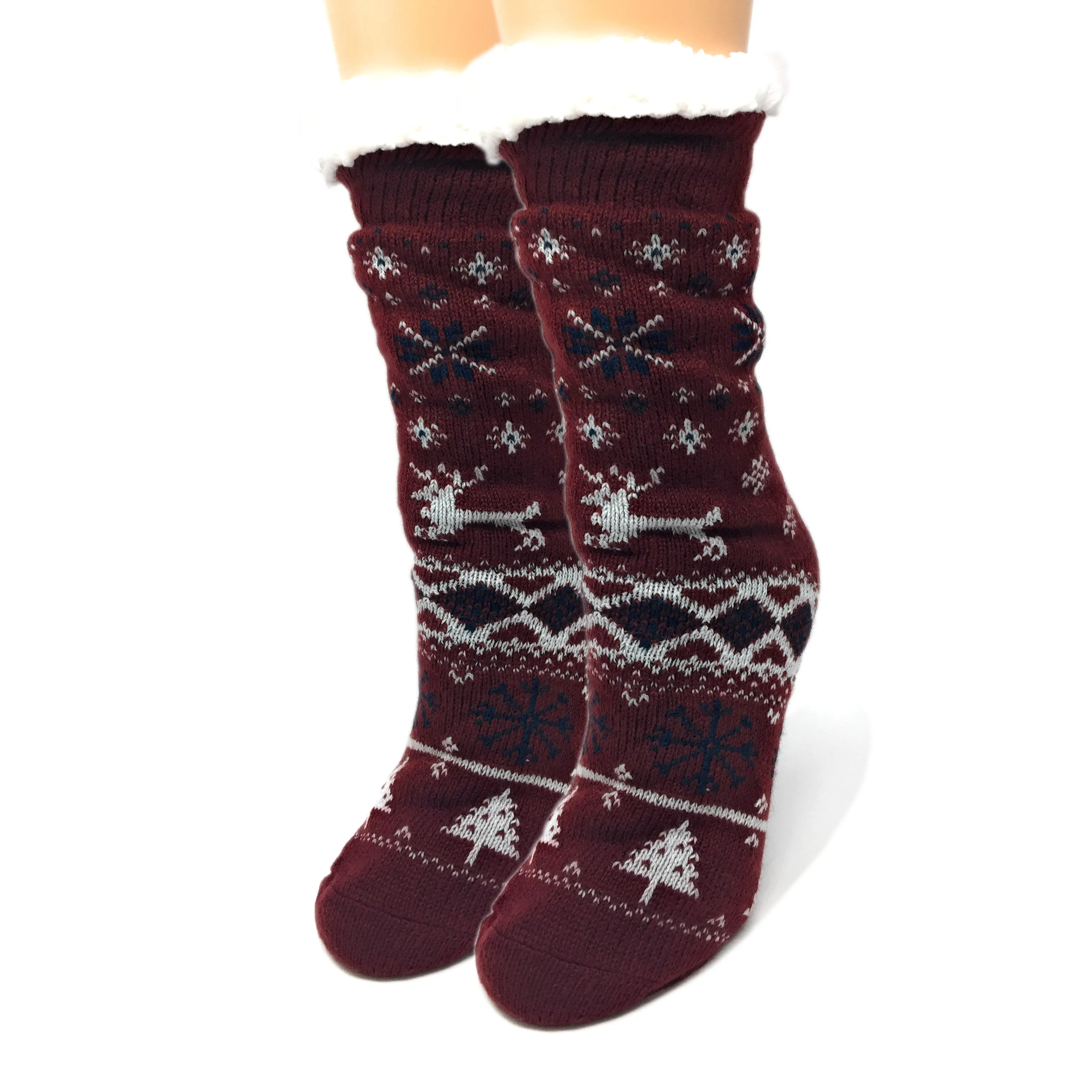 Reindeer Love Slipper Socks