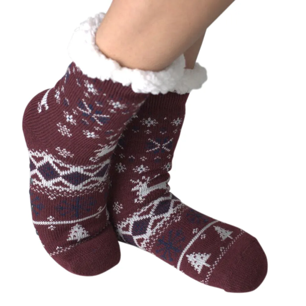 Reindeer Love Slipper Socks