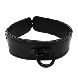 Rouge Garments Plain Leather Collar Black