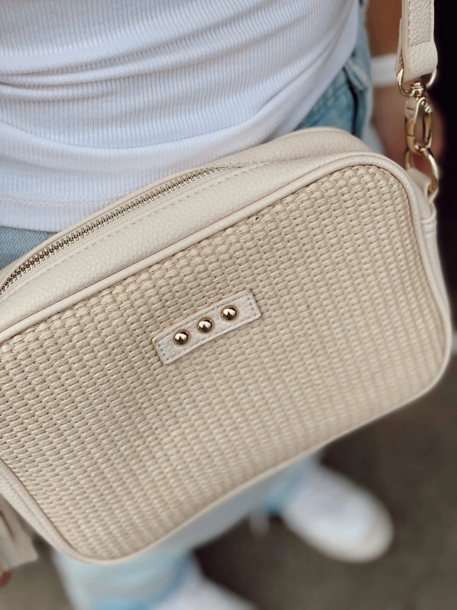 Silvia Straw Crossbody Bag