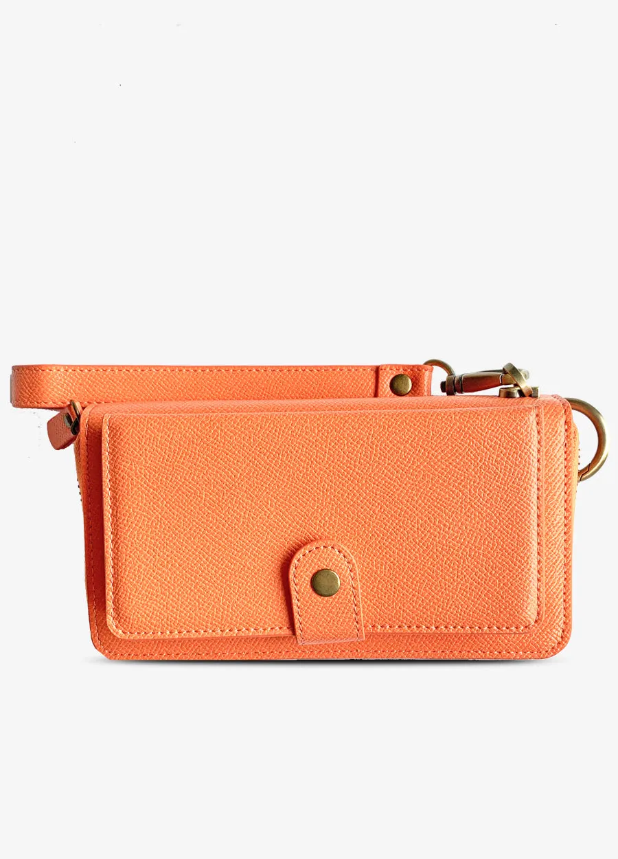 The Luxe Ultimate Wristlet Phone Case in Coral