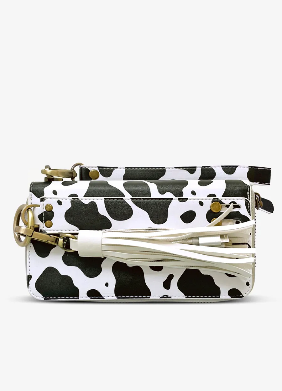 Ultimate Wristlet Phone Case in Cow Print