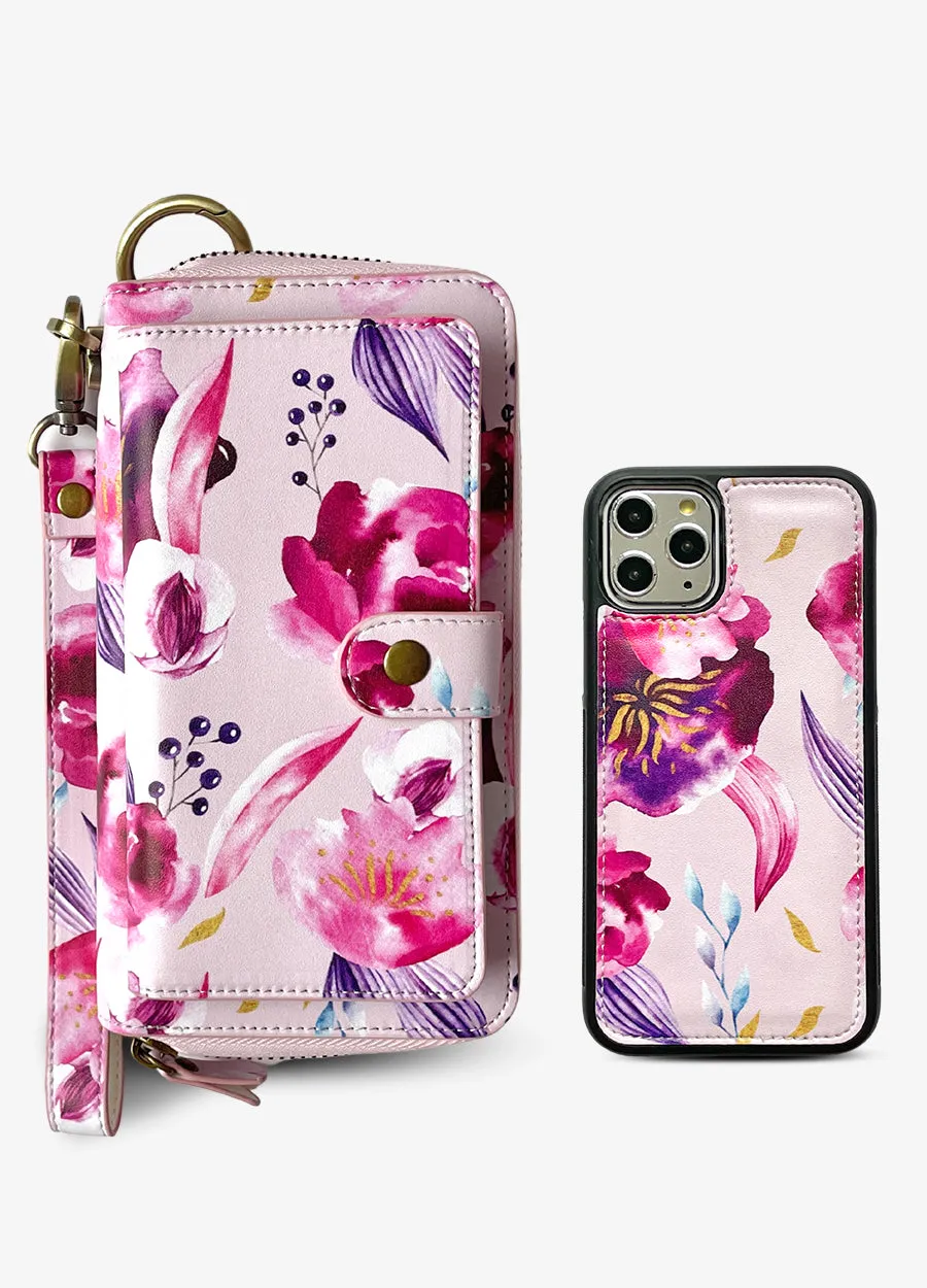 Ultimate Wristlet Phone Case in Magenta Rose