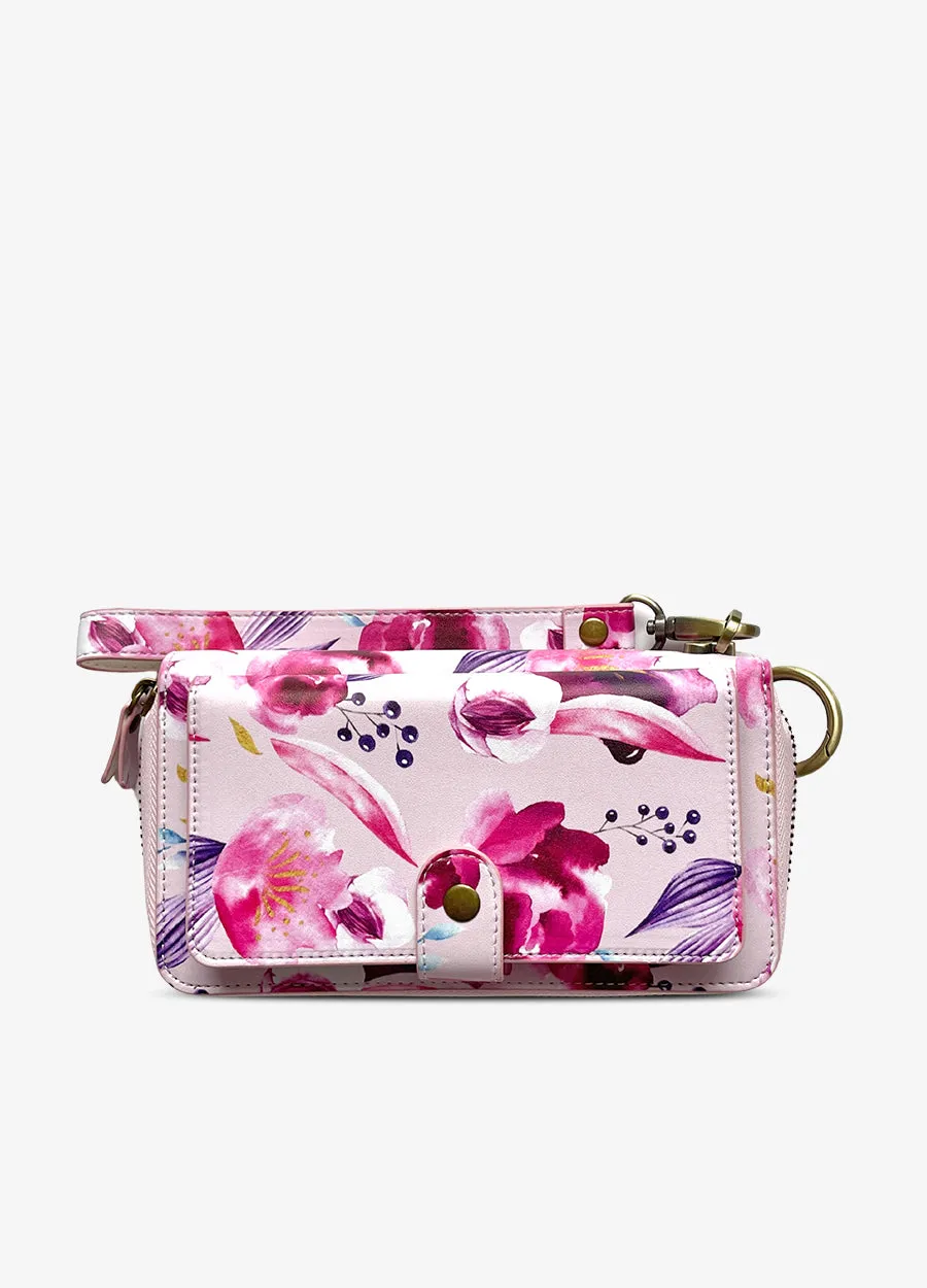 Ultimate Wristlet Phone Case in Magenta Rose