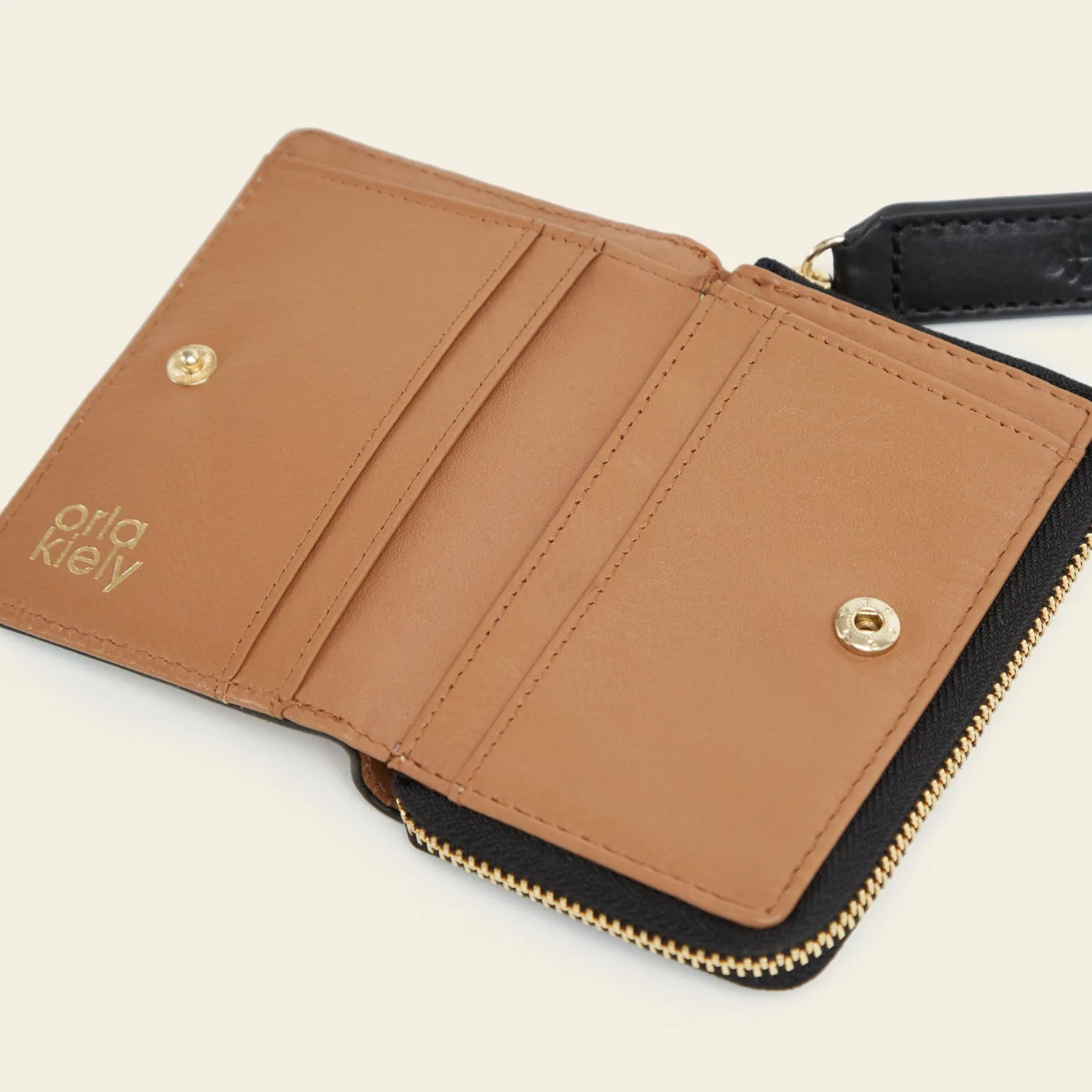 Viola Small Wallet - Tan Floating Flower