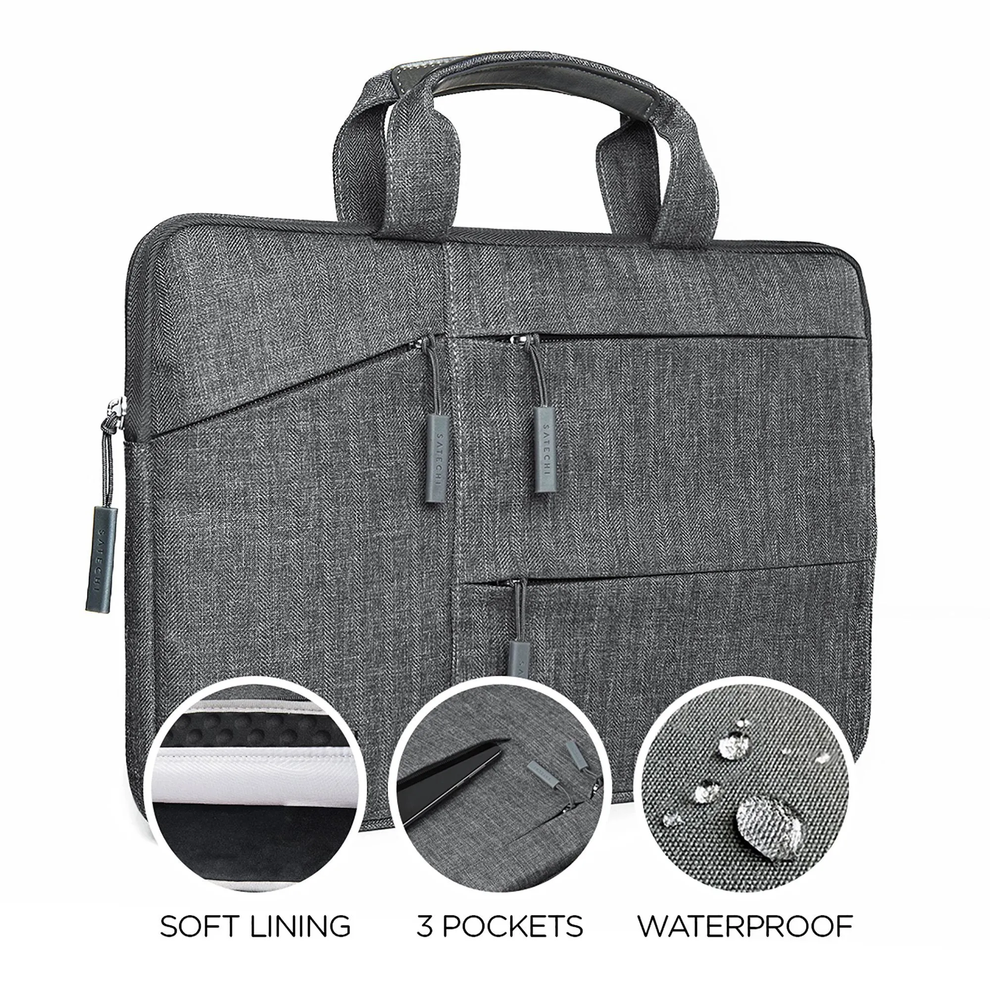 Water-Resistant Laptop Carrying Case with Pockets