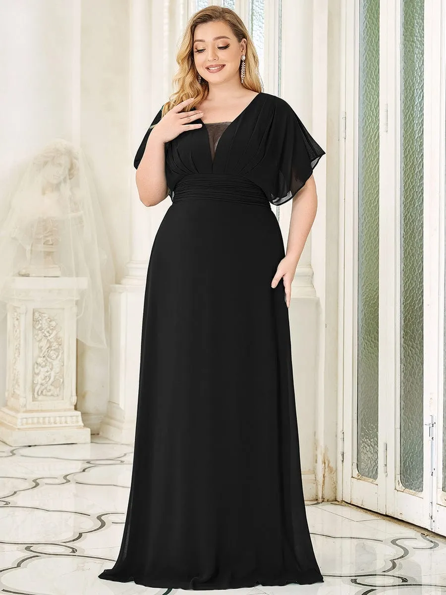 Women's A-Line Empire Waist Maxi Chiffon Evening Dress