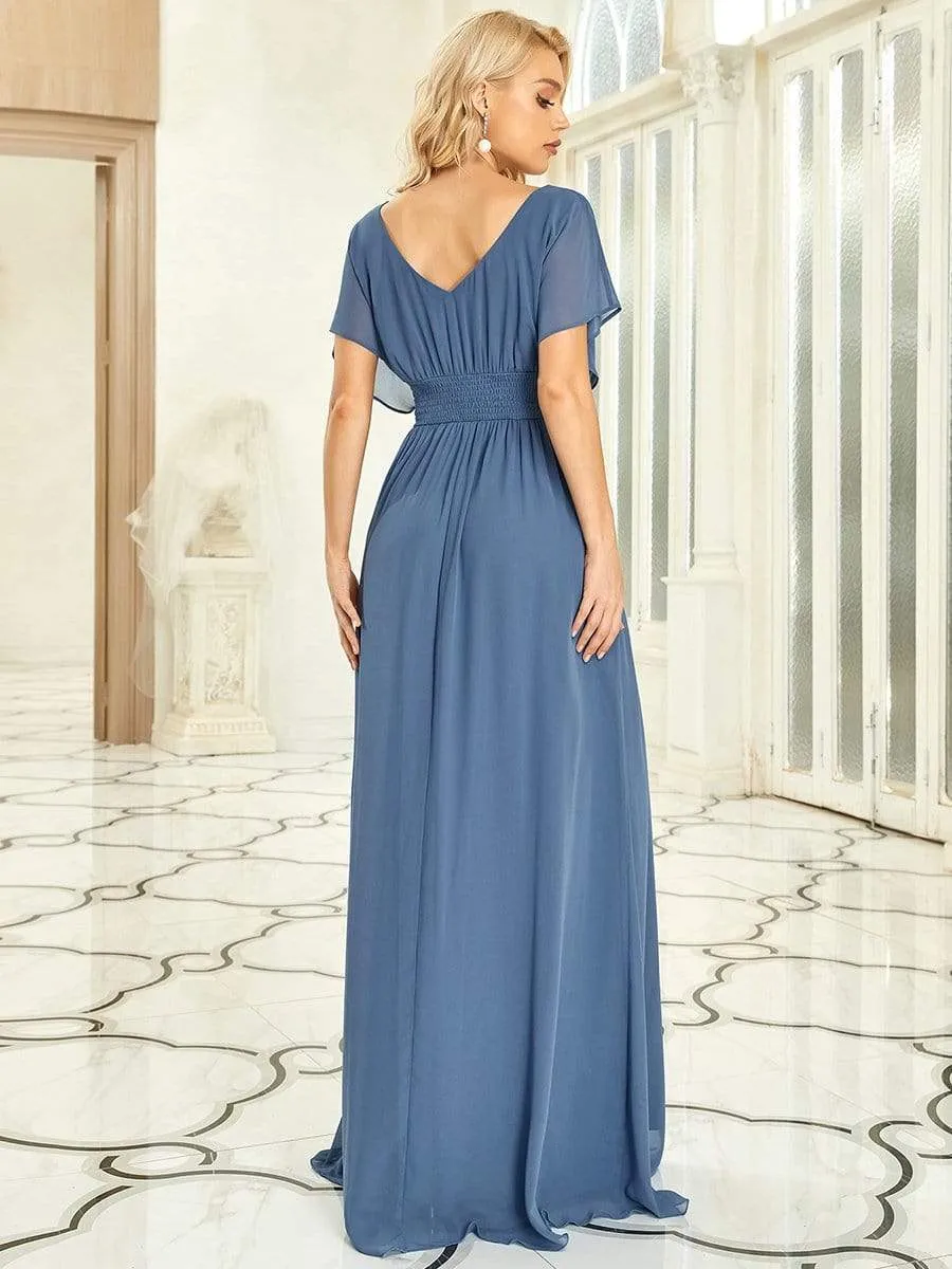 Women's A-Line Empire Waist Maxi Chiffon Evening Dress